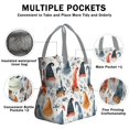thumbnail image 3 of Multicolor Christmas Gnome Pattern Drawstring Lunch Bag Women - Drawstring Lunch Bag Insulated for Work Office - Stain-Resistant Large Lunchbags for Women with Multi-Pockets, 3 of 6