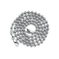 thumbnail image 3 of Mens White Gold Chain - Solid White Ball / Bead Chain - Silver / 10K / 14K, 3 of 7