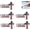 5PCS, variant on BARMOTU Blessed Jesus Edition Cross Emblem Metal Badge, 3D Raised Letter Chrome Christian Car Emblem with American Flag Design, Heavy Duty Metal Cross Badge for SUV RV Truck