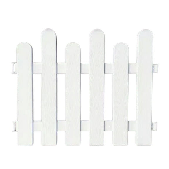 White Garden Fence with Lawn Picket Fence Garden Border Decorative Plastic Panels for Landscape Path Flowerbeds Plant Yard 19.69x15.75in