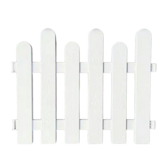 SLYNSHome White Decorative Garden Fence for Yard Outdoor,Animal Barrier Fencing Panel Border for Dog,Rabbits,Patio Temporary Ground Stakes - 19.7 inch