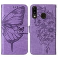 thumbnail image 2 of Galaxy A30 / A20 Phone Case, Dteck Embossed Butterfly PU Leather Wallet Foilo Case Stand Protective Cover with Hand Strap [Built-in card slots/money pocket] for Samsung Galaxy A30 A20, Light Purple, 2 of 5