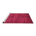 thumbnail image 2 of Ahgly Company Machine Washable Indoor Rectangle Oriental Pink Modern Area Rugs, 7' x 9', 2 of 4