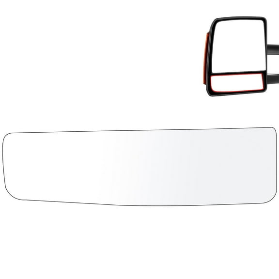 ECCPP Towing Mirror Glass Replacement for 2008-2017 For Toyota For Sequoia 2007-2017 For Toyota For Tundra Manual Adjustment Left Side Lower Convex Glass Tow Mirror Glass