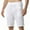 White, variant on Fheaev Cargo Shorts For Men Men Solid Pocket Elastic Waist Straight Half Shorts Pants Sport Pants