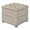 Beige With Nails, variant on 17 inch Faux Leather Storage Ottoman with Reversible Tray Lid, Modern Square Cube Footrest Stool & Coffee Table for Living Room, Bedroom, and Dorm, White