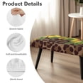 thumbnail image 6 of Jiueut Leopard Sunflower Pattern Dining Bench Cover, Wear Resistant Chair Seat Protector Cover Non Slip Rectangle Bench Cushion Home Decor Accessorie for Dining Room Living Room Kitchen, 6 of 7