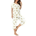 thumbnail image 6 of Wancir Women Pajama Sets Two-Piece Nightwear Short Sleeve Sleepwear 1/4 Button Down Pj Lounge Sets with Long Pants, 6 of 6
