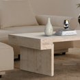 thumbnail image 3 of Rustic Industrial Coffee Table with Double-Tier Storage Shelf - Antique Natural, 3 of 10