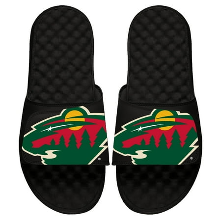 

Men s ISlide Black Minnesota Wild Blown Up Logo Slide Sandals