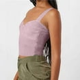 thumbnail image 5 of AherBiu Going out Tops for Women Ribble Knitted Tank Tops Sleeveless Low Cut V Neck Basic Layer Shirts, 5 of 5