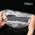 thumbnail image 4 of 300Pcs Reusable Food Keep Storage Covers Elastic Clear Bowl Covers Dish Plastic Covers for Family Outdoor Picnic, 4 of 8