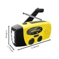 thumbnail image 3 of Emergency Solar Hand Crank Portable Radio Portable Solar Radio Disaster Prevention and Emergency Radio Hand Crank Power Radio Outdoor Solar Radios and Crank Emergency Radios, 3 of 6