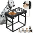 thumbnail image 4 of Elevated Dog Bowls,Stainless Steel Raised Dog Bowls, Adjustable to 8 Heights(2.75" up to 20''),for Small, Medium, Large,Extra Large Sized Dogs with 2 Stainless Steel Dog Bowls for Food & Water, 4 of 7