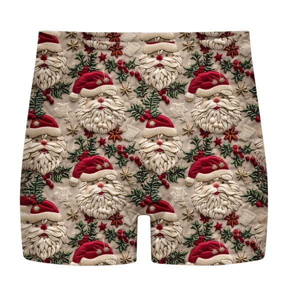 EOYWHK Mens Boxer Briefs Clearance,Big and Tall Underwear S-5XL Graphic Print Elastic Waistband Stretch Boxers Christmas Gifts Clearance