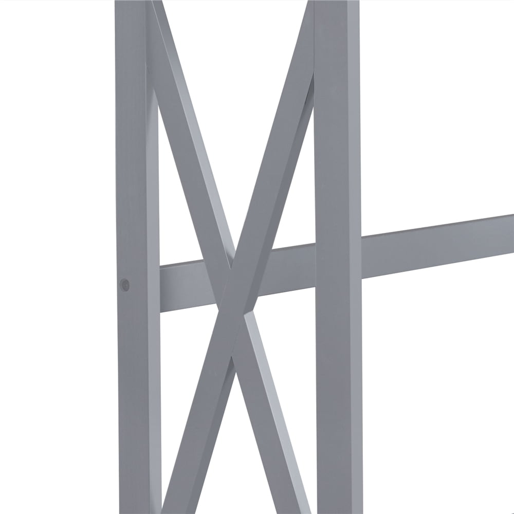 Yaheetech 2-Tier X-Design Console Table with Shelf for Living Room, Gray