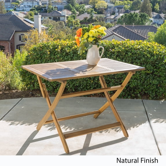 Christopher Knight Home Positano Outdoor Acacia Wood Folding Dining Table by