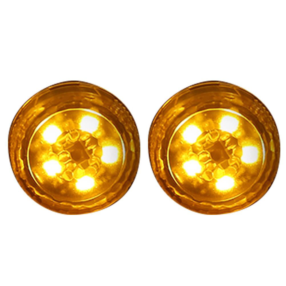 2pcs LED Car Door Warning Lights Anti Rear-end Collision Lamps Red 5LED
