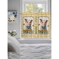 thumbnail image 3 of Pig Sunflowers Living Room Curtains 2 Panel, Yellow Floral Farmhouse Checkered Rustic Cafe Window Treatment, Farmhouse Bedroom Bathroom Kitchen Curtains Drapes 104"x45", 3 of 6