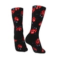 thumbnail image 4 of Junzan Beautiful Red Ladybug Mens Funny Socks For Men Women Colorful Fun Novelty Crew Patterned Socks, 4 of 9