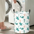 thumbnail image 6 of Uemuo Turtles And Seahorses Pattern Circular Laundry Hamper Basket with handles,Collapsible laundry basket,Large capacity laundry hamper,Laundry Organizer-, 6 of 8