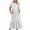 Silver-C, variant on Penkiiy Women Shiny Print Short Sleeve Dress Loose Plain Casual Summer Flowy Tiered Long Maxi Dresses with Pockets L Light Blue