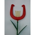 thumbnail image 3 of Red Horseshoe Flower, Horseshoe Garden Art, Metal Yard Art, 3 of 4