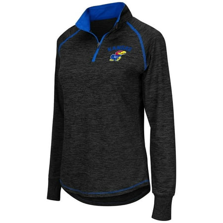1988 Kansas Jayhawks Basketball - Womens NCAA Kansas Jayhawks Bikram Long Sleeve Quarter Zip Shirt