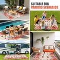 thumbnail image 4 of Red Leaf Outdoor Rug for Patio/Deck/Porch, Non-Slip Large Area Rug 4 x 6 Ft, Fall Plant Country Vintage Watercolor Beige Indoor Outdoor Rugs Washable Area Rugs, Reversible Camping Rug Carpet Runner, 4 of 8