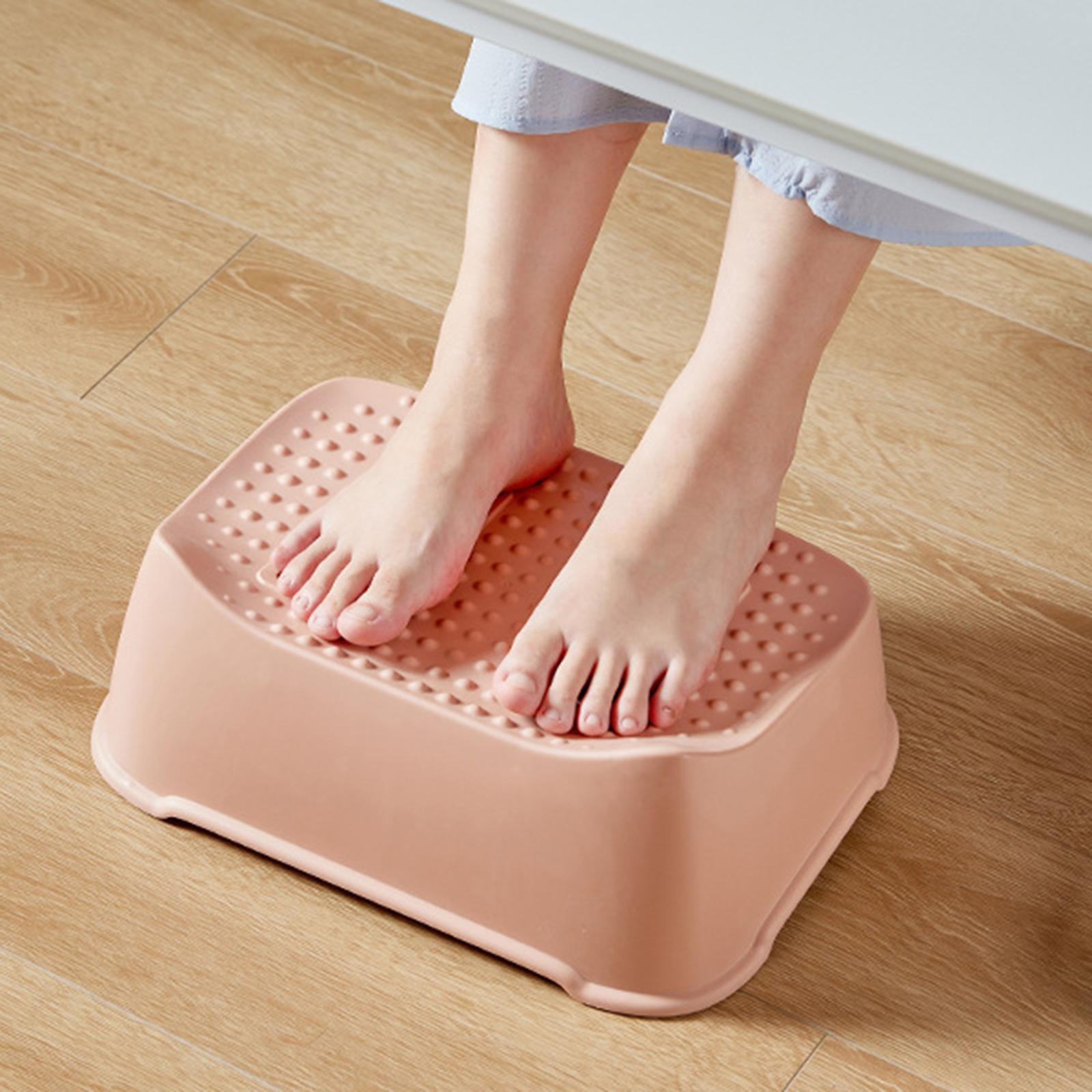 Under Desk Foot Rest Cushion Ergonomic Leg Resilient Office Foam Footrest Pillow Pink POLYESTER, Size: 38