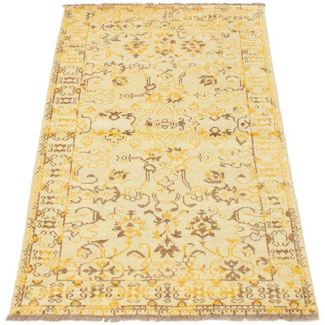 ECARPETGALLERY 5'0" x 7'10" Overdyed Color Transition Hand-knotted Area Rug for Living Room, Dining Room and Bedroom in Yellow