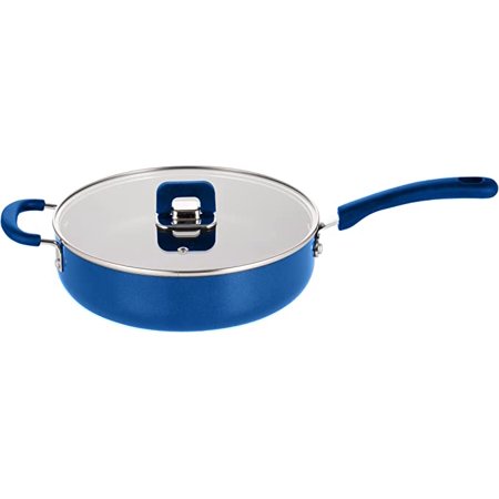NutriChef 11 Open Fry Non-Stick Stylish Kitchen Cookware Pan Works with Model: NCCWSTKBUL (Blue)