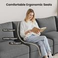 thumbnail image 5 of Miekor Modular 2-Seater Sectional Sofa, Convertible L Shaped Sofa Couch with Chaise and Storage, Comfy Modular Sofa Couch for Bedroom, Living Room, Office, Modern L Shaped Sectional Sofa MK7472, 5 of 7
