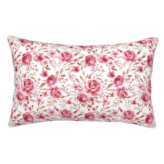 Balery Rose Flowers Funda de Cojín Estampada, Regalos para Mujeres, Regalos de Amor para Ella, Regalos para Novia o Esposa, Funda de Almohada-16"x24"
