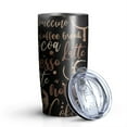 thumbnail image 2 of 20oz Tumbler with Lid and Straw Stainless Coffee Theme Steel Vacuum Insulated Water Coffee Tumbler Cup, Double Wall Vacuum Insulated Travel Mug Reusable Tumblers for Ice Drinks, Hot Beverage, 2 of 7