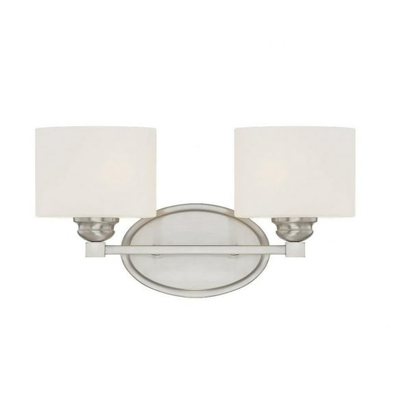 2 Light Bath Bar-Modern Style with Contemporary and Transitional Inspirations-8.5 inches Tall By 16 inches Wide-Satin Nickel Finish Bailey Street Home