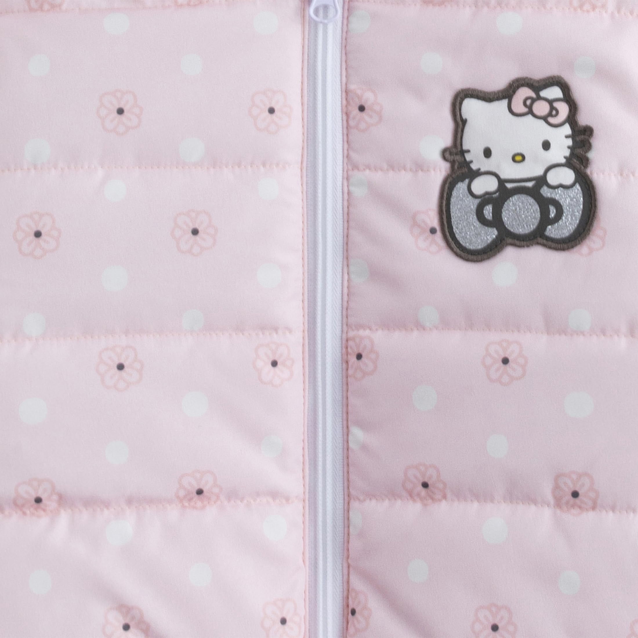Hello Kitty Sanrio Hooded Puffer Jacket with Ears (Girls), Sizes 2T-6X