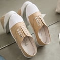 thumbnail image 4 of Zapatos de lona de caña baja, zapatos planos informales para estudiantes, zapatos de mujer con pedales, zapatos blancos pequeños, 4 of 6