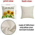 thumbnail image 2 of Decorative Throw Pillow Cover Plant Sunflower - 18 x 18 Flower Bike Pillow Cushion Case - 4 Pack Yellow White Linen Square Pillow Cushion Cover, Great for Couch, Patio, Chair, Living Room Decor, 2 of 6