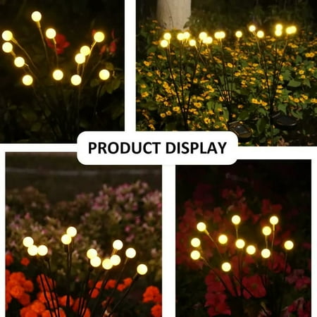 

Solar Powered Glowworm Garden Light LED Solar Sphere Ground Plug Lamp