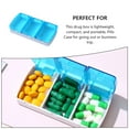 thumbnail image 3 of PEACNNG Portable 3-compartment Medicine Box Pill Organizer 3 Times A Day Small Plastic Storage Containers Travel, 3 of 6