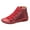 Red, variant on Wide Width Ankle Boots for Women 2025 Orthopedic Arch Support Outdoor Hiking Pull on Flat Booties