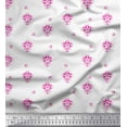 thumbnail image 1 of Soimoi Pink Cotton Voile Fabric Artistic Floral Decor Fabric Printed Yard 56 Inch Wide, 1 of 1