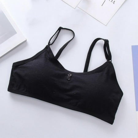 

Girls Padded Training Bra – Crop Cami Training Bras for Girls Seamless Bra Design with Removable Padding