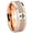 Rose Gold Beveled Edge, variant on Celtic Cross Beveled Edge Brush Black 2 Tone Tungsten Men Ring 10MM