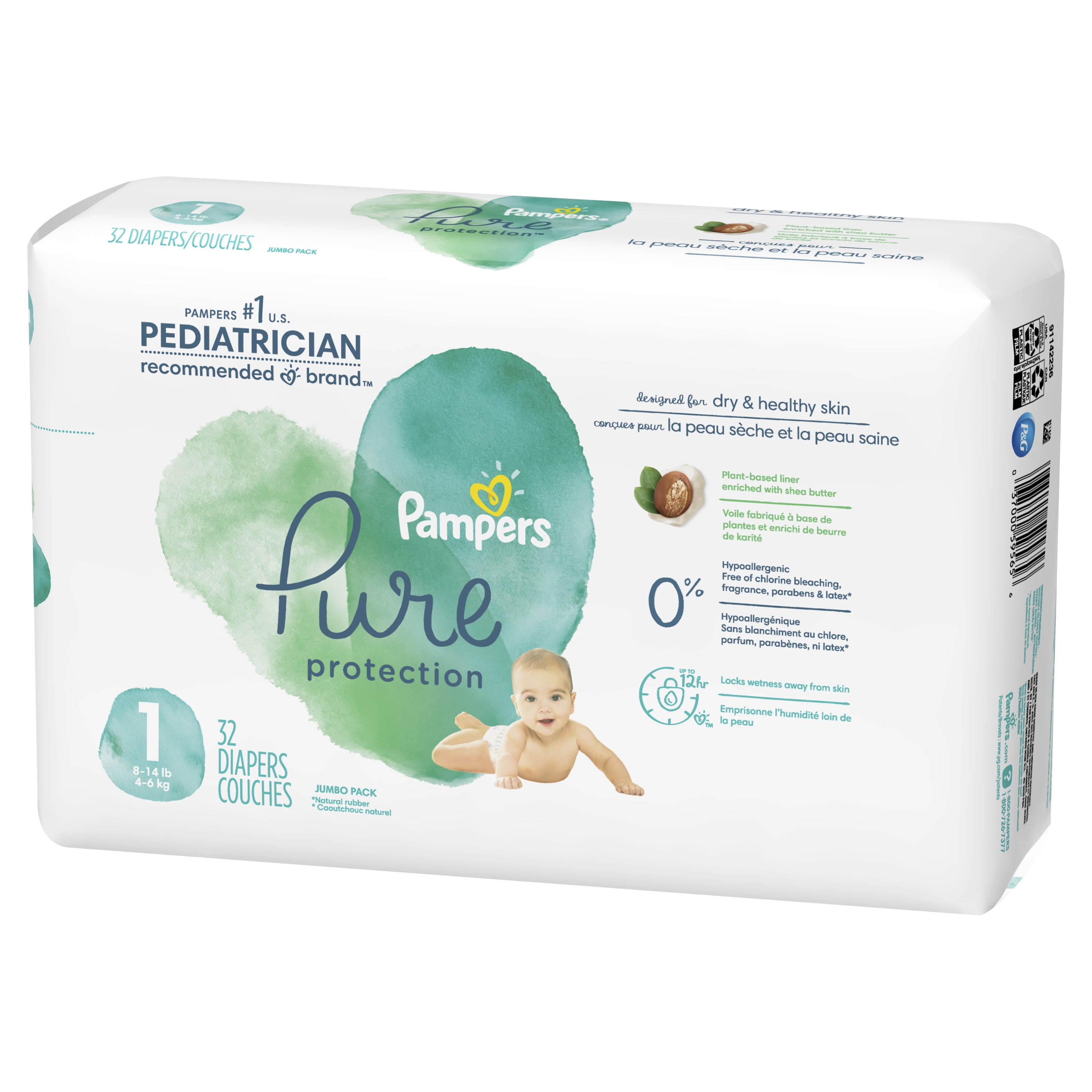 pampers pure diapers walmart