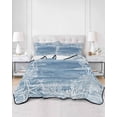 thumbnail image 2 of Quilts Queen Size Bedding Set, Blue Coastal Nautical Lightweight Quilted Comforter, Summer Ocean Sea Waves Starfish Coral Soft Bedspread Coverlet with Pillow Covers for All Season, 90" x 96", 2 of 7