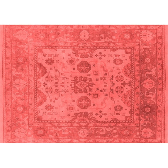 Ahgly Company Indoor Rectangle Oriental Red Industrial Area Rugs, 2' x 5'