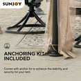 thumbnail image 4 of Sunjoy 13.5x13.5 ft. Gazebo with 2-Tier Dome Canopy Roof, Steel Frame Soft top Gazebo with Ceiling Hook and Mosquito Netting, Tan and Brown, 4 of 16