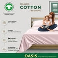 thumbnail image 4 of THREAD SPREAD 100% Organic Cotton Sheets Twin XL Size - Percale Weave Cotton Sheets Twin XL Size (3 PC, Blush), Soft Cooling Hotel Sheet Set, 4 of 7